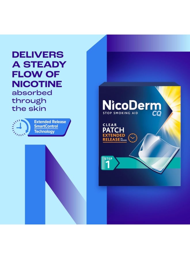 NicoDerm CQ Step 1 Nicotine Patches to Quit Smoking, 21mg, Stop Smoking Aid, 7 Count (1 Week Kit) - Image 3