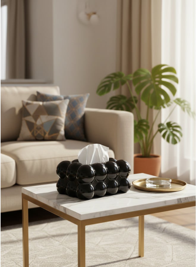 اي كي علبة مناديل فقاعات عصرية أسود بلاستيك متين لعلب قياسية مصر - Image 2