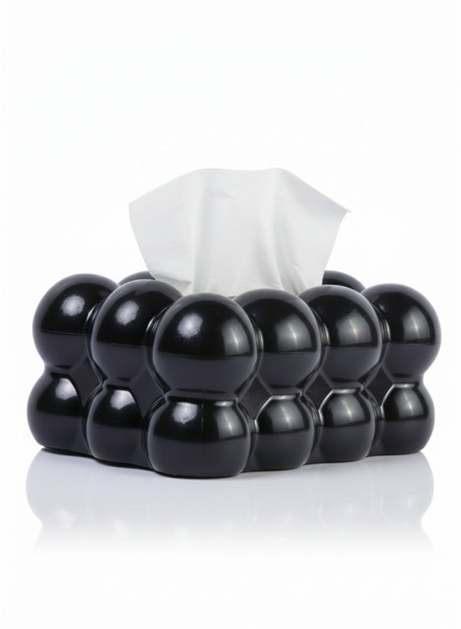 اي كي علبة مناديل فقاعات عصرية أسود بلاستيك متين لعلب قياسية مصر - Image 1