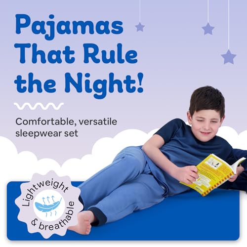 US Angels Boys Pajamas 3 Piece Set, big boys pj set, pajama pants for boys, pijama shorts, Size 8, Size 10-12, Size 14-16 - Image 2