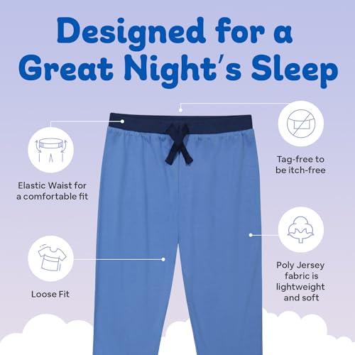US Angels Boys Pajamas 3 Piece Set, big boys pj set, pajama pants for boys, pijama shorts, Size 8, Size 10-12, Size 14-16 - Image 4