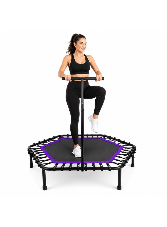 SportQ Home Trampoline Cardio Trampoline with Adjustable Handle, Stable Hexagonal Design, for Fitness and Daily Exercise - Image 1