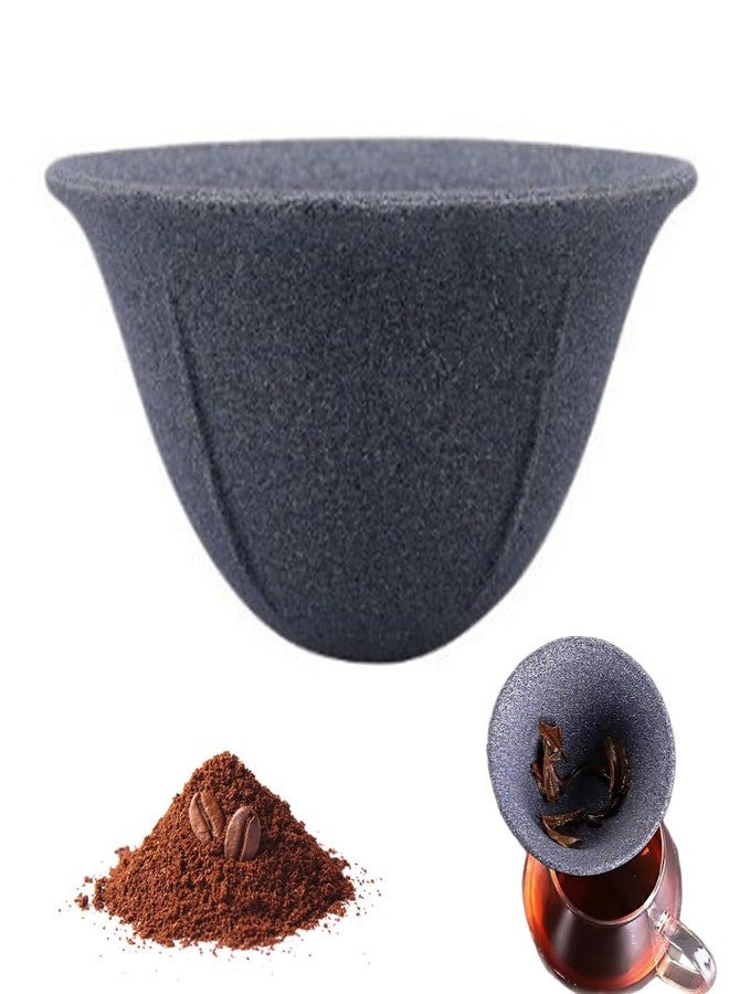 Ouliget Ceramic Stone Coffee Filter,Japanese Non-porous Coffee Dripper,Reusable Loose Tea Precision Strainer for Home Office Tea Coffee Making - Image 1