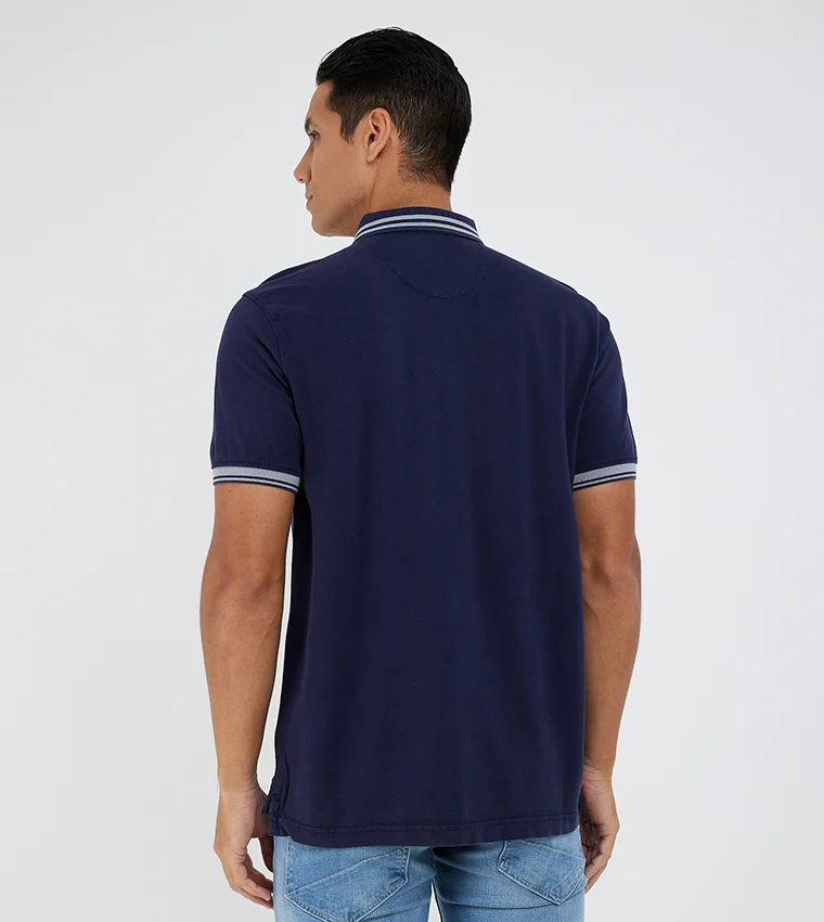 BEVERLY HILLS POLO CLUB Logo Embroidered Short Sleeves Polo T-Shirt