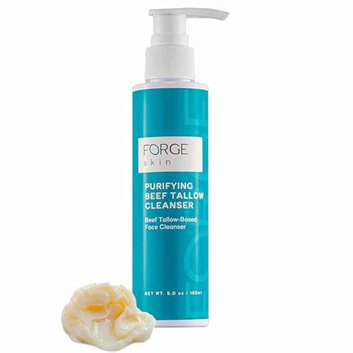 Forge Skin Original Purifying Face Wash Beef Tallow for Skin Care | Grass Fed Beef Tallow Hydrating Facial Cleanser Skincare | Tallow Face Moisturizer Soap| Beef Tallow for Face Exfoliating Face Wash - Image 1