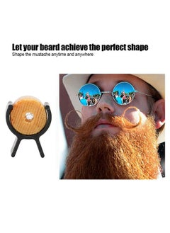 ZJchao Mustache Training Wheels Handlebar Beard Shaping Tool Portable Men Beard Styling Template Shaping Tools Gifts For Boy Husband Boyfriend  - Image 3