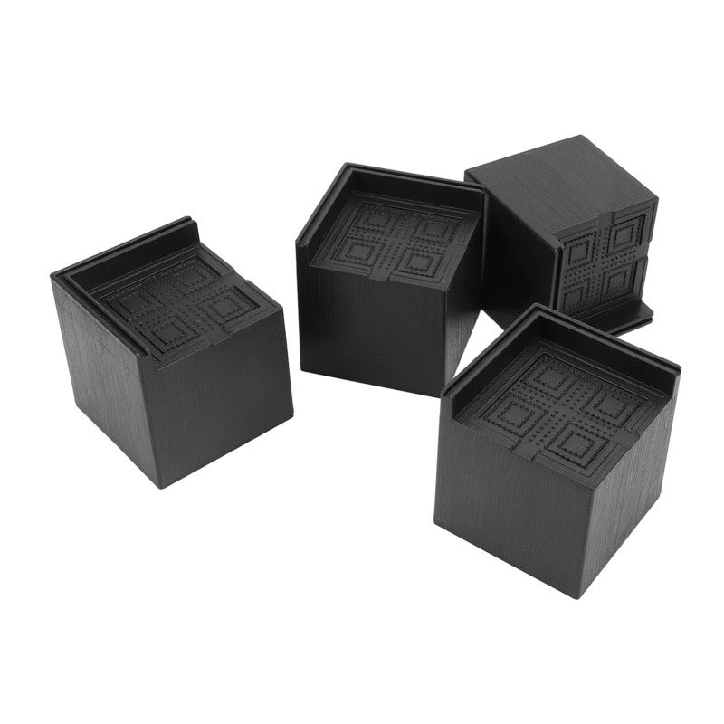 Furniture Risers 4-Pack 2,200 Lbs Load Capacity Premium Plastic With Non-Slip EVA Pad - Space-Increasing Stable Bed Risers for Home Bedroom Living Room Kitchen Furniture - Image 4