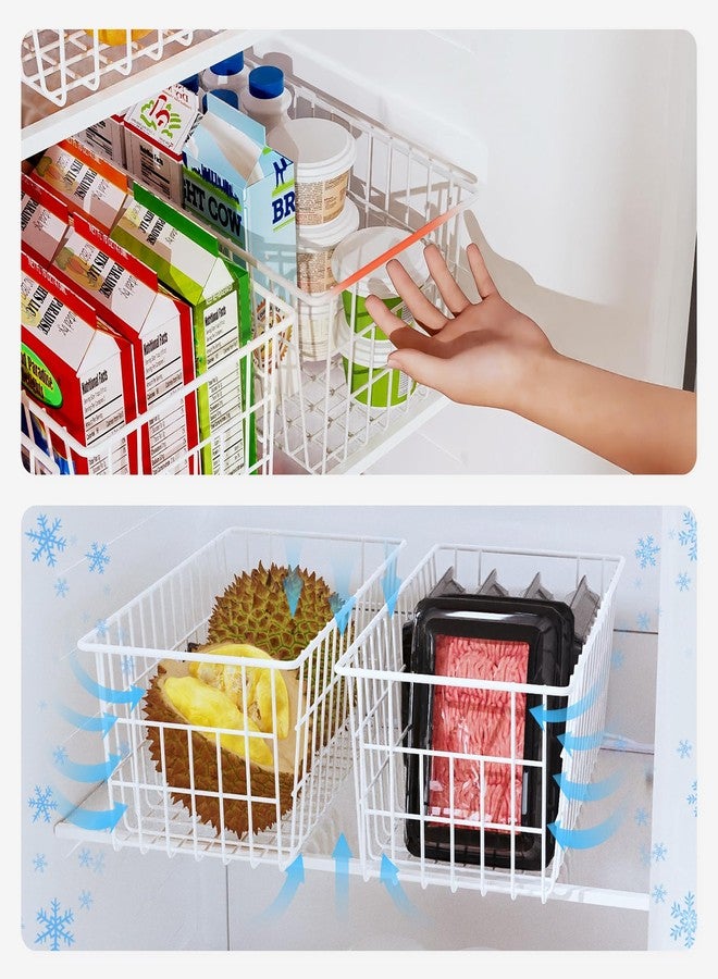 Orgneas Freezer Organizer Bins, Freezer Wire Baskets for 16/17 / 21 Cu.Ft Upright Freezer, Pantry Storage Basket Organizers for Frozen Foods, Vegetables and Fruits, 2 Large 2 Medium - Image 5