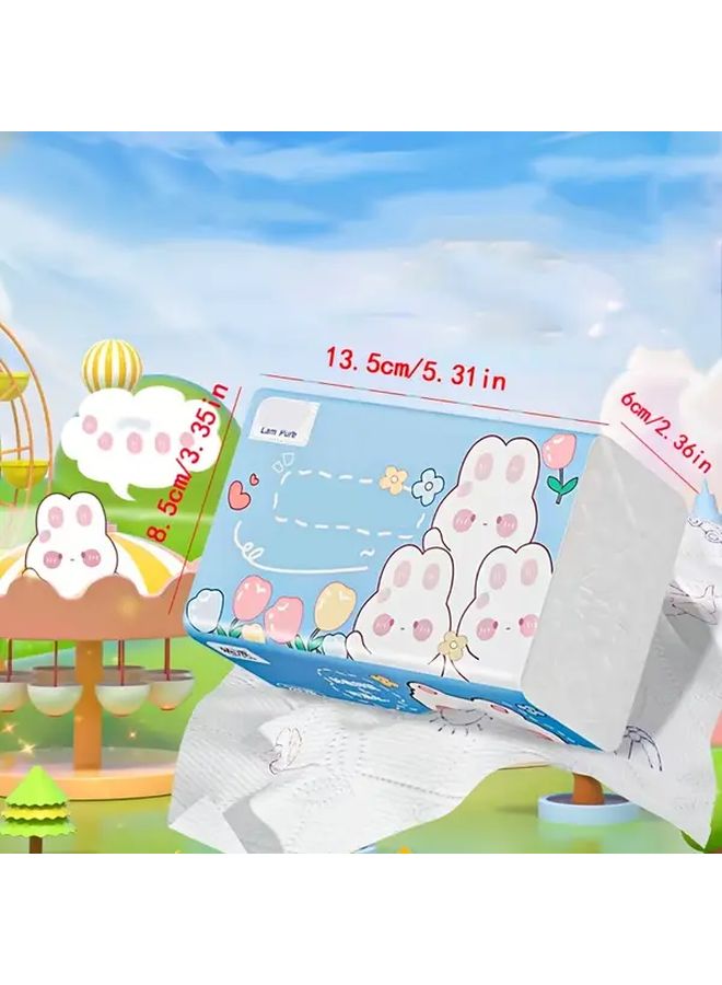 Random Color Cute Cartoon Printed Five Layer Soft Tissue Paper 280 Sheets Dye Free Hypoallergenic - Image 5
