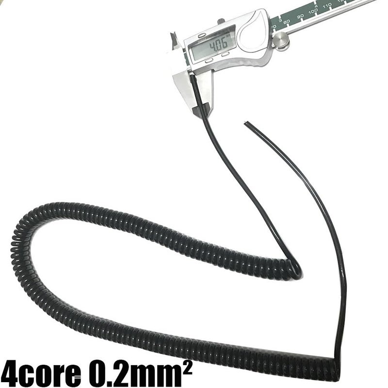 Spring Spiral Cable Telescopic Signal Retractable Coil 2/3/4 Core 0.2mm² Undraw 3 Meters(4 core 0.2mm Square)(2 core 0.2mm Square) - Image 2
