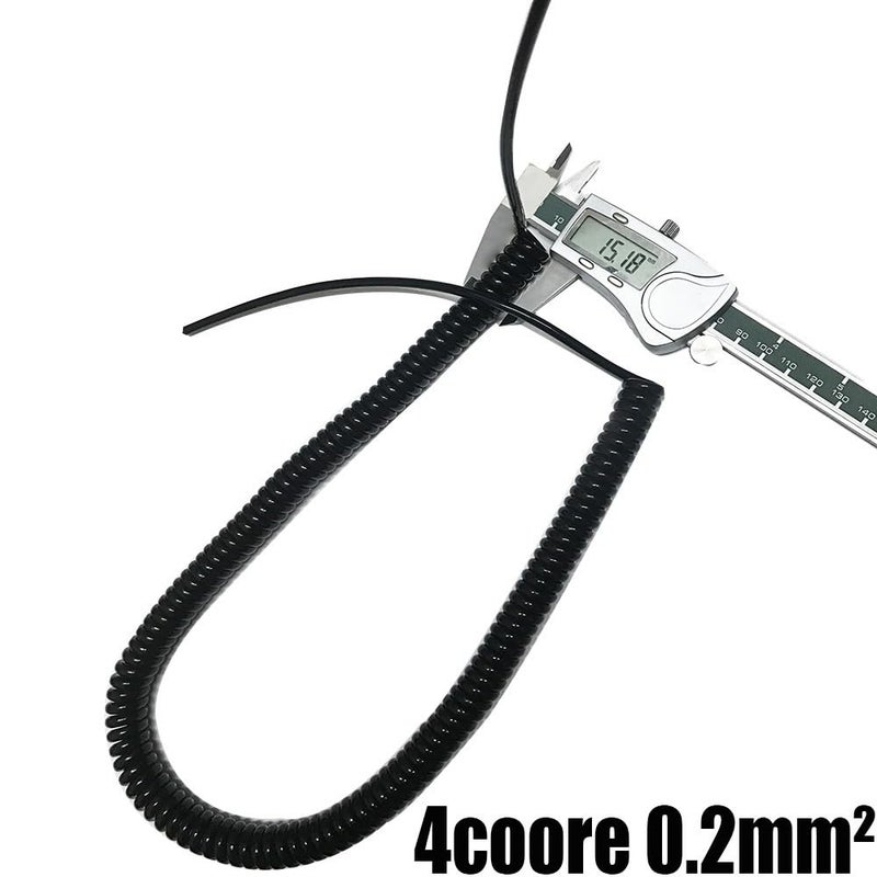 Spring Spiral Cable Telescopic Signal Retractable Coil 2/3/4 Core 0.2mm² Undraw 3 Meters(4 core 0.2mm Square)(2 core 0.2mm Square) - Image 3
