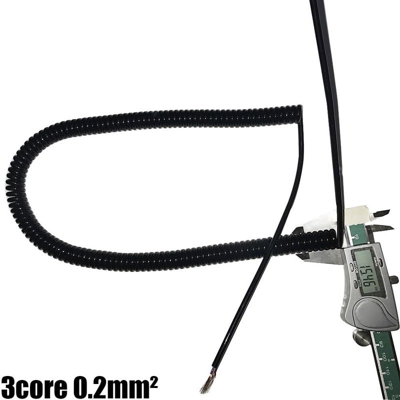 Spring Spiral Cable Telescopic Signal Retractable Coil 2/3/4 Core 0.2mm² Undraw 3 Meters(4 core 0.2mm Square)(2 core 0.2mm Square) - Image 4
