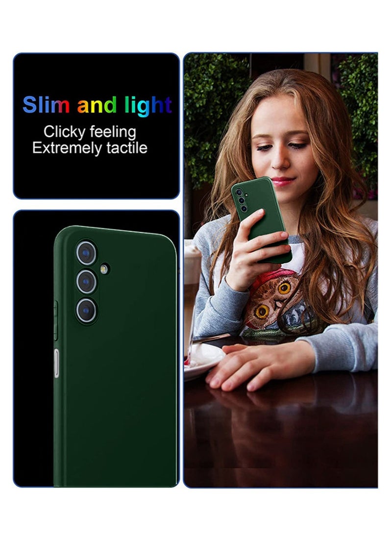 Techie - Stylish TPU Silicone Back Cover Case for Samsung Galaxy A15 5G 2024– Slim Fit Design, Smooth and Soft – Dark Green - Image 1
