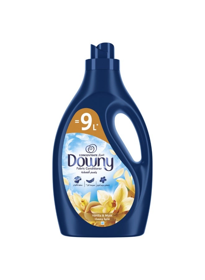 Downy Fabric Conditioner, Concentrate, Vanilla And Musk Variant, Color Protection, More Softness, Longer Lasting Freshness  3L = 9L 3Liters - Image 1