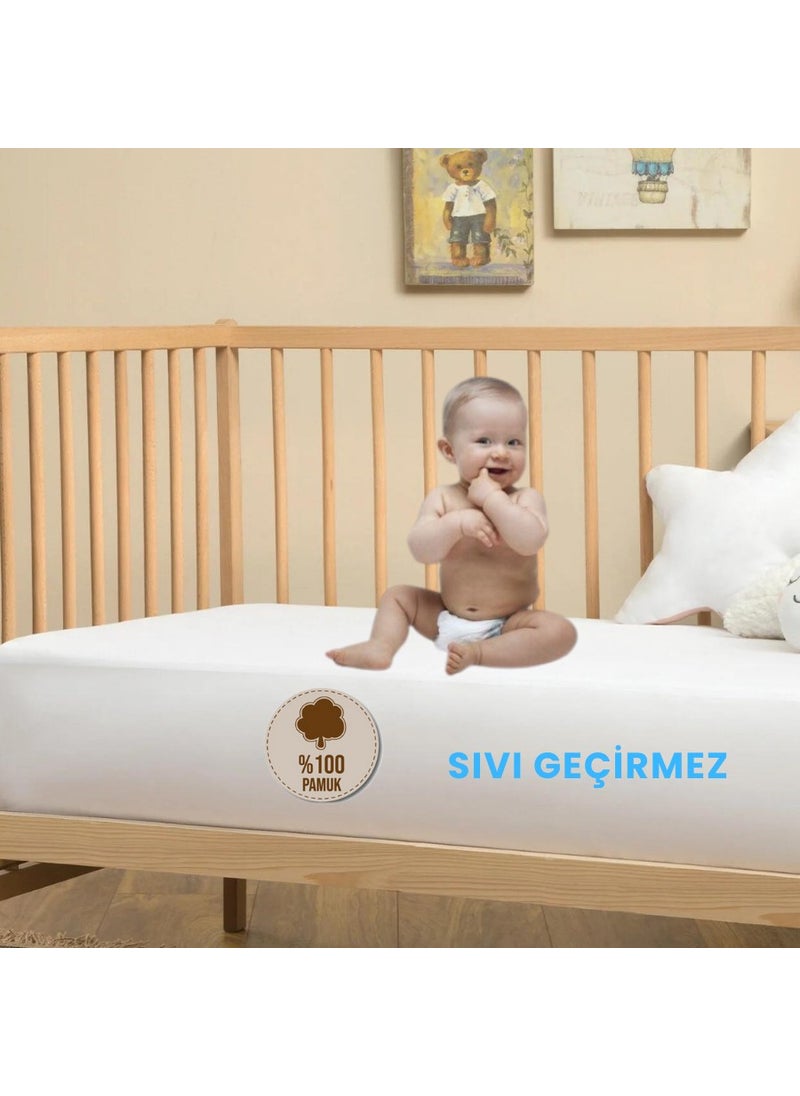 Formeya Cotton Liquid Proof Baby and Child Mattress Protector, Mattress Protector Suitable for Park Bed and Crib Bed  - Image 1
