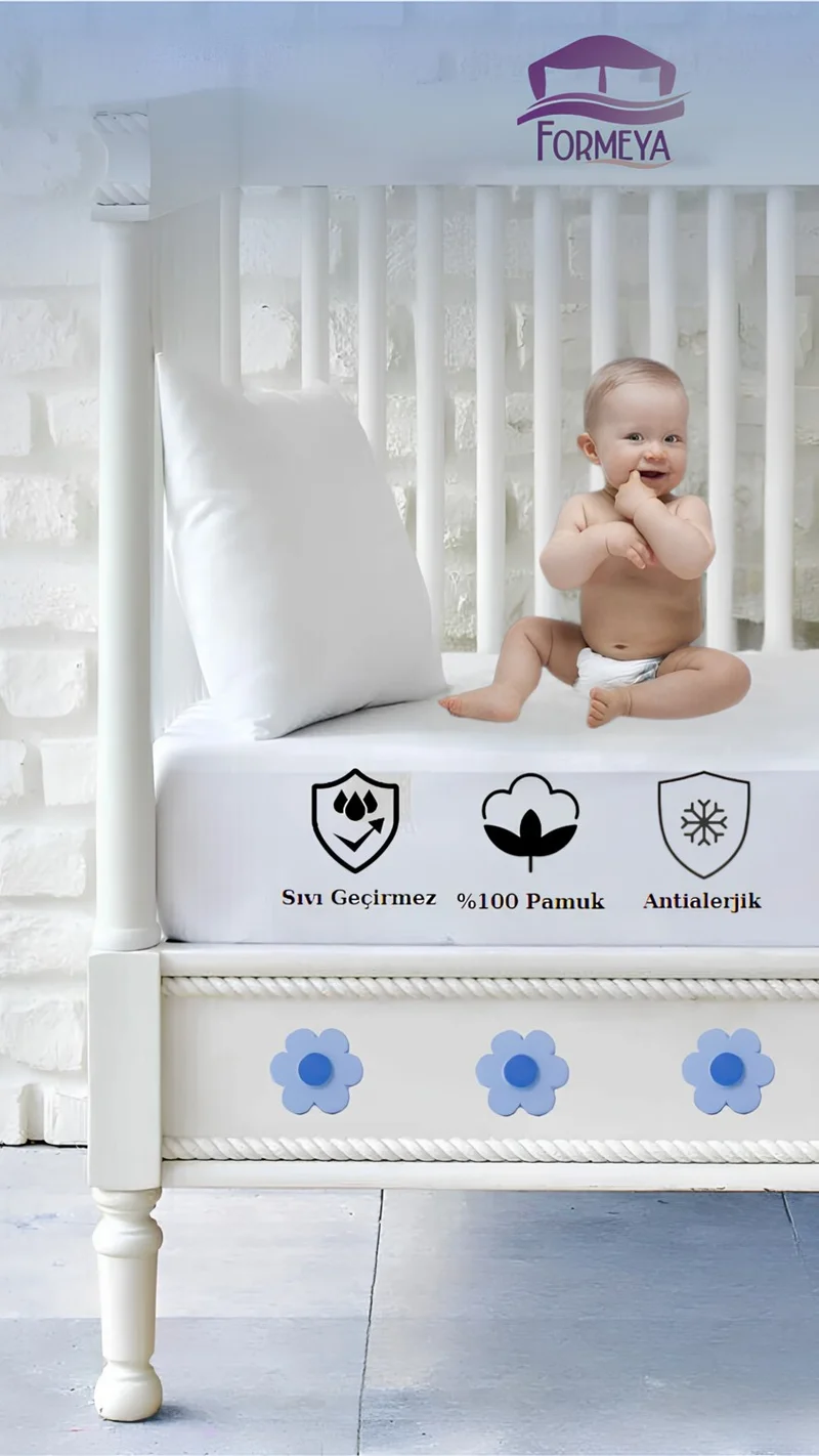Formeya Cotton Liquid Proof Baby and Child Mattress Protector, Mattress Protector Suitable for Park Bed and Crib Bed
