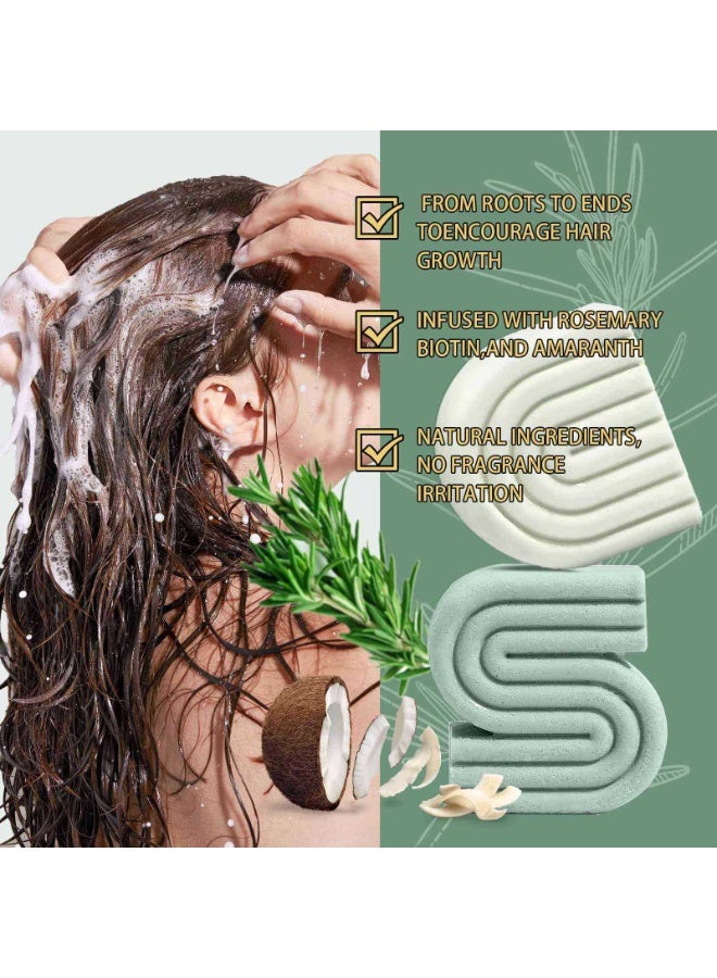 ييلست مجموعة صابون شعر الروزماري ٩١ غرام + صابون شعر ٧٠ غرام، شامبو وبلسم صلب مع البيوتين ومستخلص أوراق الروزماري. - Image 4