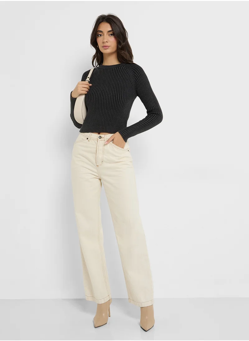 فيرو مودا Round Neck Knitted Swaeter