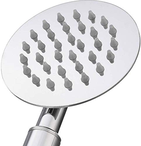 ANMEX ANMEX Circular 9 Long Ultra Slim 4 Round Rain Spray Stainless Steel Hand Shower with 15mtr Stainless Steel Shower Tube and Wall Hook Silver  - Image 4