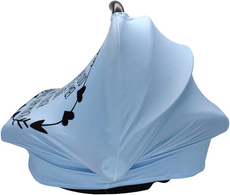 woobles Carseat Canopy Baby Nursing Cover Stroller Cover Breastfeeding Wrap Breathable Full Coverage Scarf - Image 2