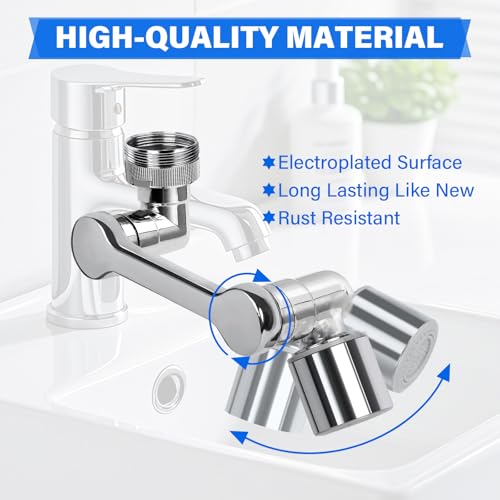 Shaobrc 360° Rotating Faucet Extender with Adapter – Multifunctional Sink Spray Head for Bathroom & Kitchen Sinks (360° Rotating Faucet Extender with Adapter) - Image 3