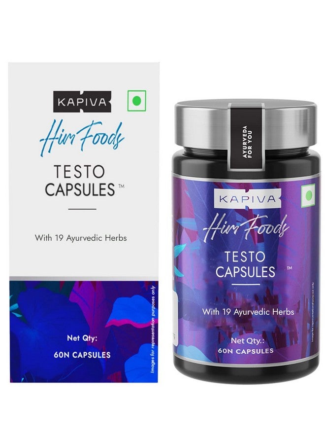 Kapiva كابيفا كبسولات تيستو - 19 عشبة هندية للصحة اليومية والقوة | شيلاجيت، مصلي أبيض وأكاركارا (60 كبسولة) - Image 1