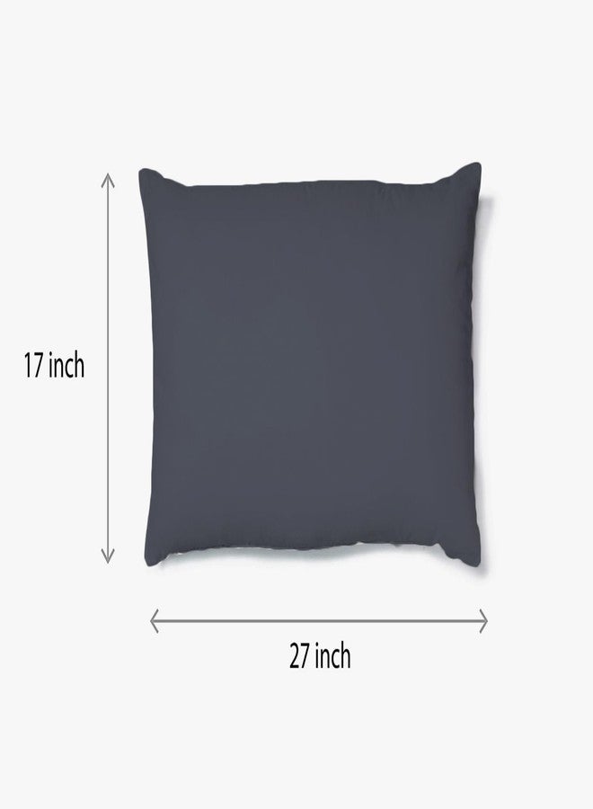 Filymore Plain Solid Dark Grey Double Bed Sheet 240 TC Microfiber Plain Single Color Bedsheet for Double/King Size Bed with 2 Pillow Cover (Size :90X95 inchs) (Dark Gray) - Image 3