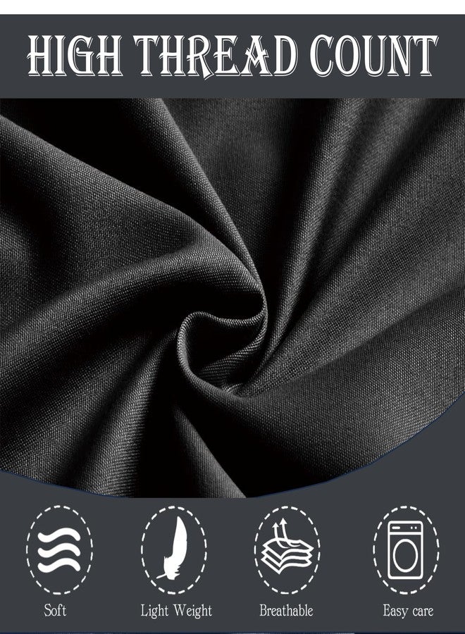 Filymore Plain Solid Dark Grey Double Bed Sheet 240 TC Microfiber Plain Single Color Bedsheet for Double/King Size Bed with 2 Pillow Cover (Size :90X95 inchs) (Dark Gray) - Image 4