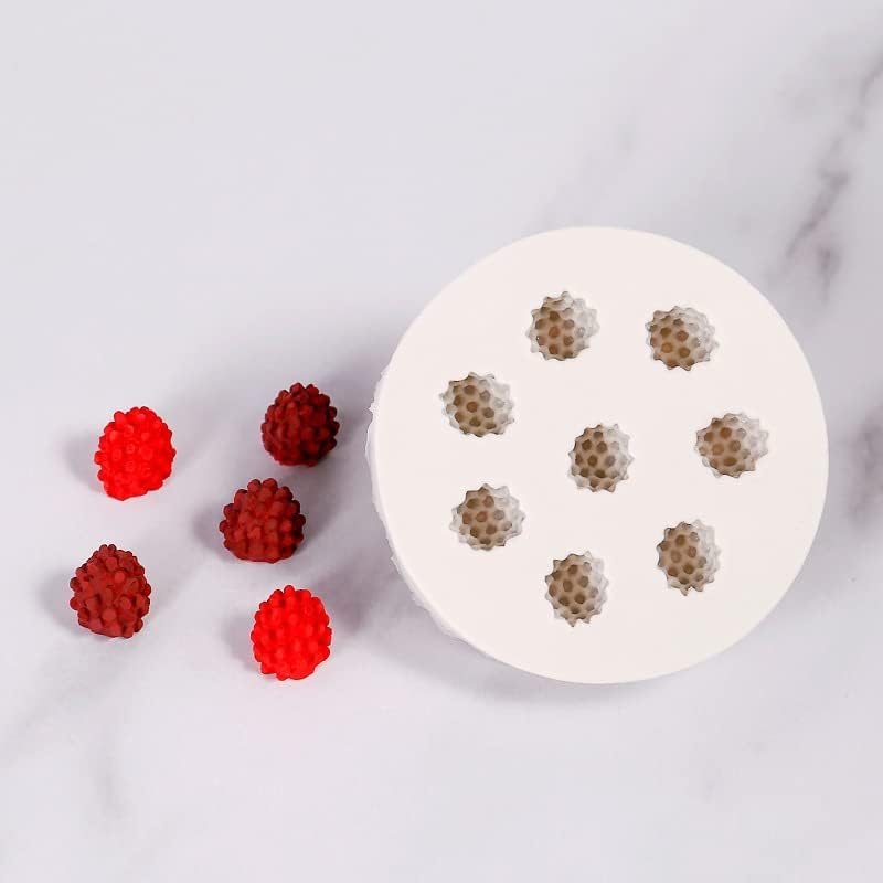 Husaini Mart HUSAINI MART 3D Fruit Silicone Raspberry Fondant Molds BlueberryMulberryOrangeStrawberry Chocolate Candy Mold Jelly Molds Cake Cupcake Topper DecorationBlueberry  - Image 5