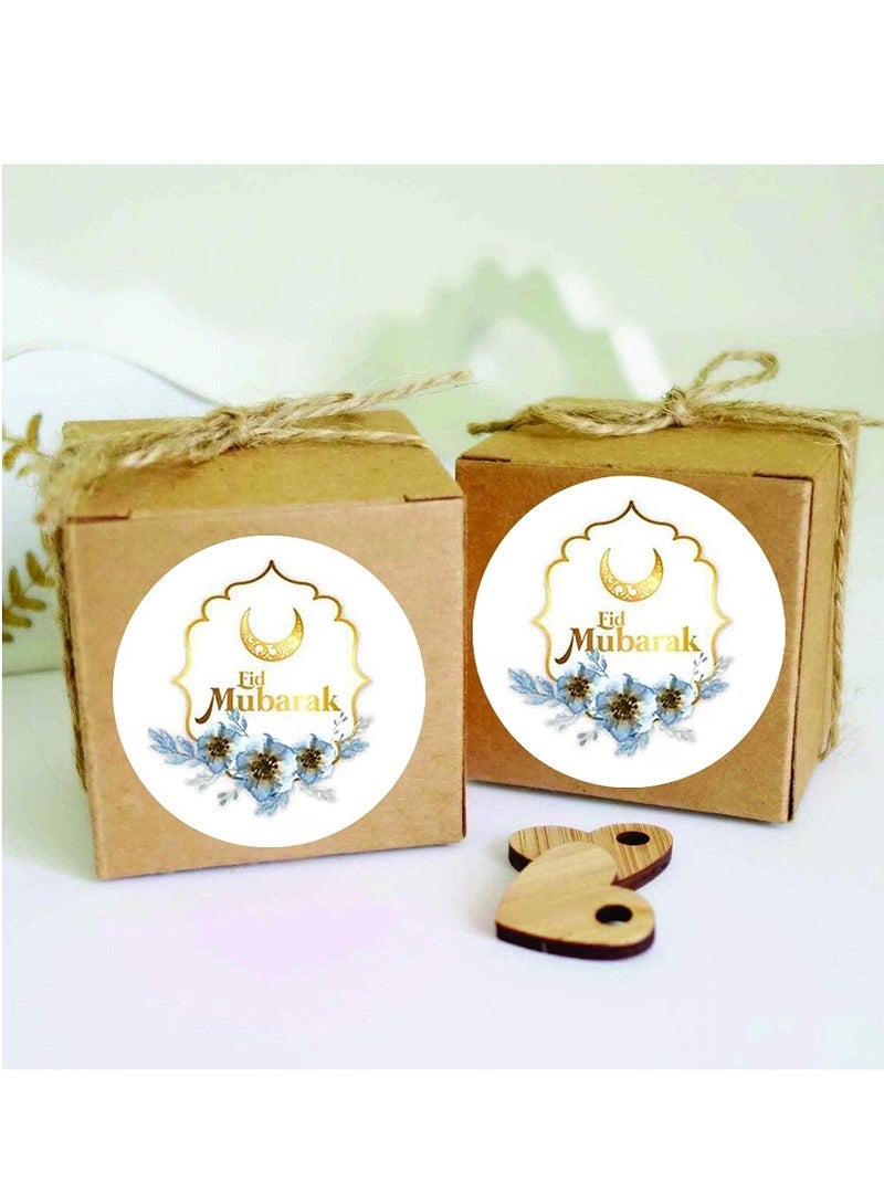 OASIS-TH 500Pcs Ramadan Kareem Adhensive Stickers Eid Mubarak Perforated Roll Sticker Gift Tag  - Image 4