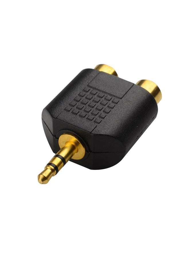 CERRXIAN - LEMENG (2-Pack) Gold Plated 3.5mm Stereo to 2-RCA Male to Female Audio Splitter, Dual RCA Jack Adapter - Image 1