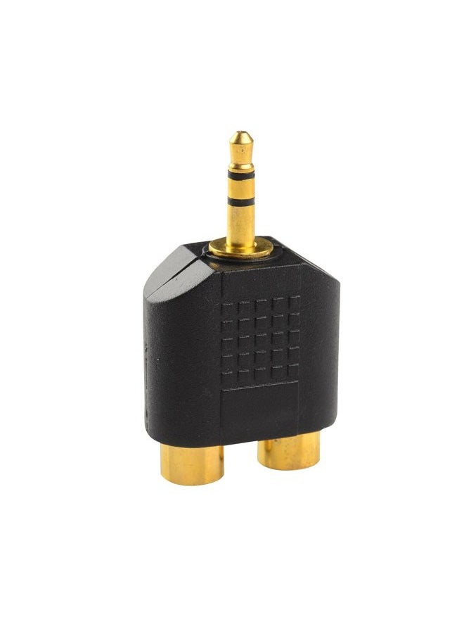 CERRXIAN - LEMENG (2-Pack) Gold Plated 3.5mm Stereo to 2-RCA Male to Female Audio Splitter, Dual RCA Jack Adapter - Image 1