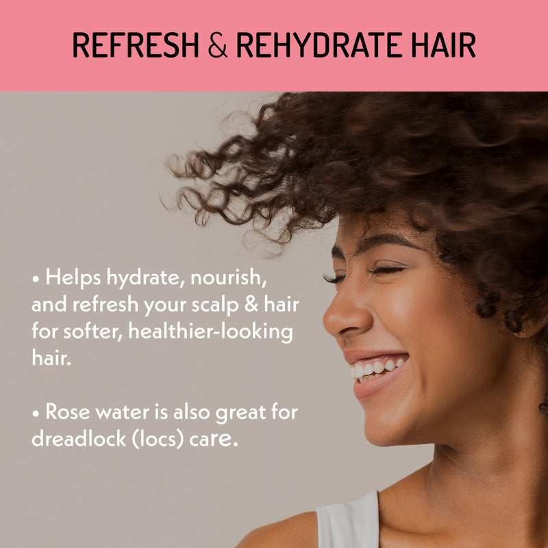 Eve Hansen Organic Rose Water Spray for Face | Huge 8 oz Moroccan Rosewater Face Toner and Makeup Setting Spray | Soothing Neck and Face Mist to Reduce Eye Puffiness, Dark Circles and Redness - Image 4