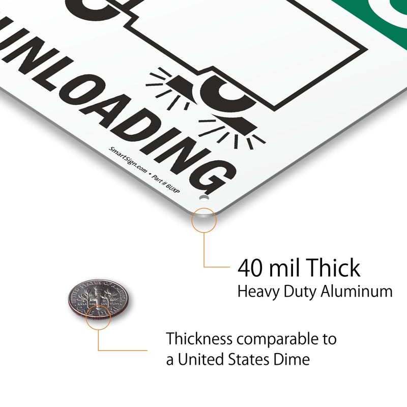 SmartSign SmartSign "Drivers Chock Wheels Before Loading / Unloading" Sign | 10" x 14" Aluminum  - Image 5