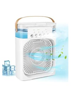 Portable Air Conditioner Fan,USB Personal Evaporative Air Cooler,Mini Humidifier Misting Fan with LED Light,3 Wind Speeds and 5 Spray Modes For Home Appliances