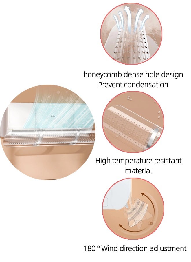 ShebSheb Adjustable Air Conditioner Deflector,Anti Direct Blowing Wind Direction Baffle,Anti-Condensation Air Cooled Baffle  - Image 2