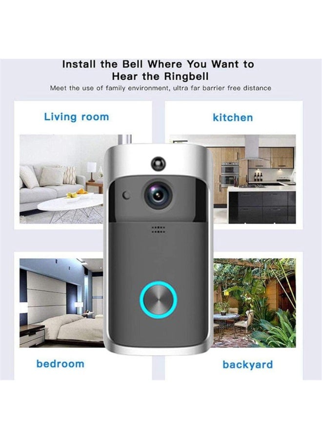 WiFi Smart Video Doorbell Camera 720P HD – Wireless Remote Doorbell with Indoor Chime, 2-Way Audio, 166° Wide-Angle Lens, Motion Detection & Night Vision - Image 4