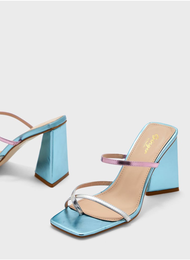 Ginger - Strappy Block Heel Mule - Image 1