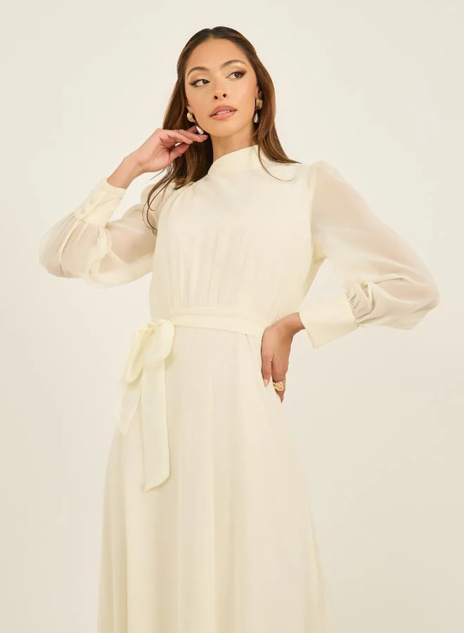 Styli Chiffon Maxi Dress
