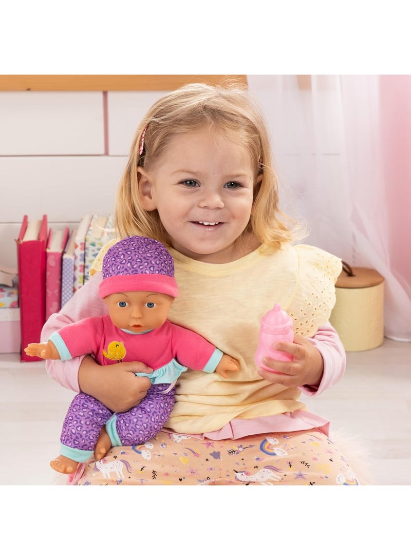 Bayer Design Baby Doll Soft Body with Dummy and Bottle 30 cm - Image 4