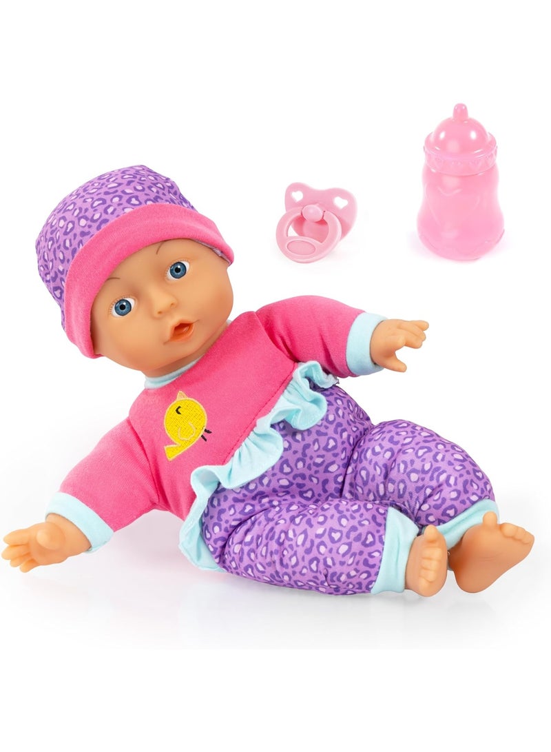 Bayer Design Baby Doll Soft Body with Dummy and Bottle 30 cm - Image 3