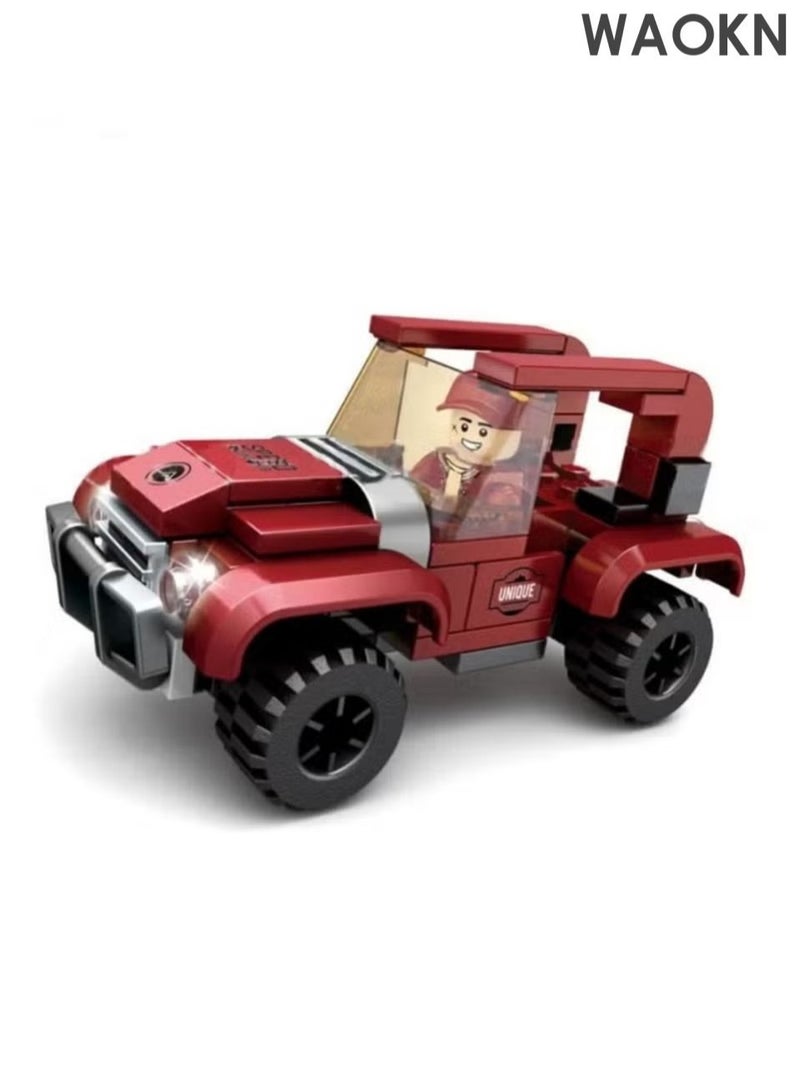 WAOKN New small particle building block toy cars, sports car models, parent-child toy games and building block toys, educational toys, can exercise children's spatial thinking and hands-on abilities.