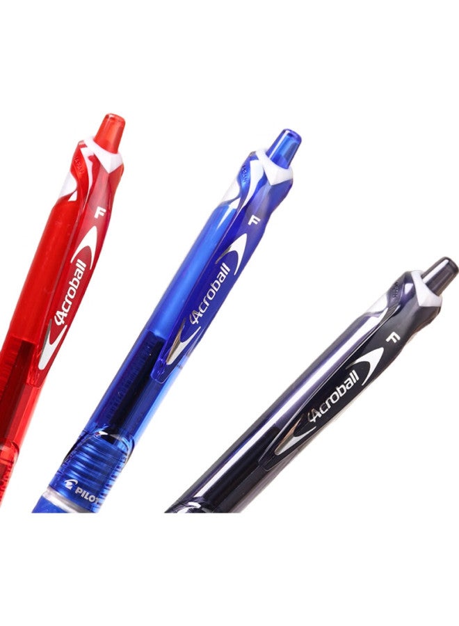 Pilot Acroball Retractable Ballpoint Pen, Smooth Writing, Medium Oil, Student Office Exam Pen, Bpab-15F, 0.7Mm, Blue, 6-Pack - Image 2