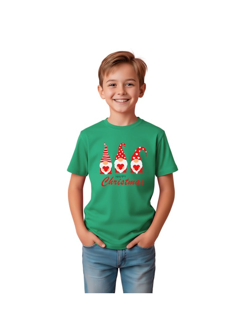 برينت شوب فور مي تي شيرت عيد ميلاد سعيد للأطفال - تي شيرت قطني بأكمام قصيرة للجنسين ورقبة دائرية - ملابس للعطلات للأولاد والبنات - تي شيرت ناعم ومريح للحفلات - Image 1