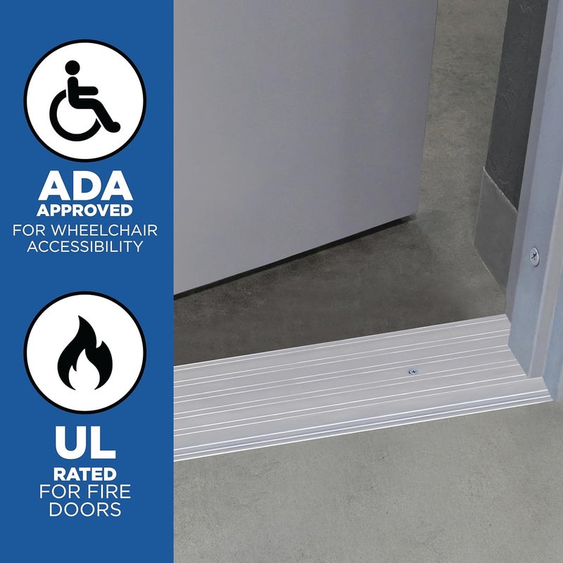 M-D Building Products 68361 1/4-Inch by 4-Inch - 36-Inch Fluted Saddle Threshold in Mill Finish - Image 3