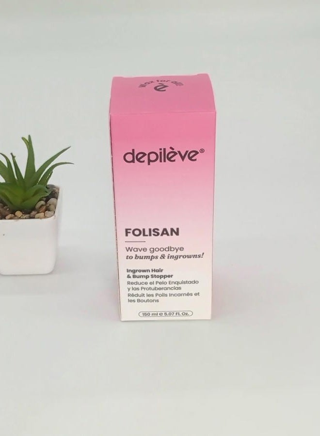 Depileve فوليسان - زيت ما بعد الشمع، يخفف من حروق الحلاقة، نتوءات الحلاقة والشعر الناشئ، قابض، مرطب للبشرة، مقشر لطيف - 5 أونصات - Image 2