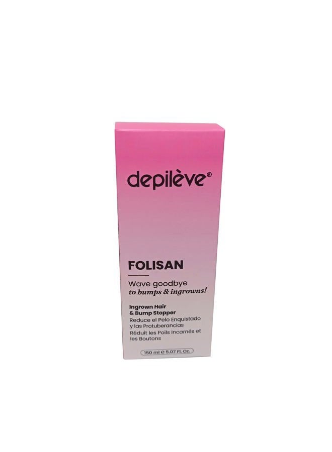 Depileve فوليسان - زيت ما بعد الشمع، يخفف من حروق الحلاقة، نتوءات الحلاقة والشعر الناشئ، قابض، مرطب للبشرة، مقشر لطيف - 5 أونصات - Image 1