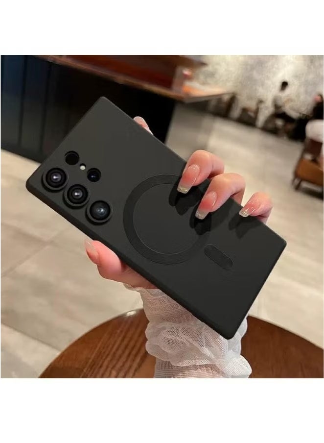 Shockproof Case for Galaxy S25 Plus, Soft TPU Anti-Scratch Cover with Full Camera Lens Protection, Wireless Charging Compatible – Black - Image 2