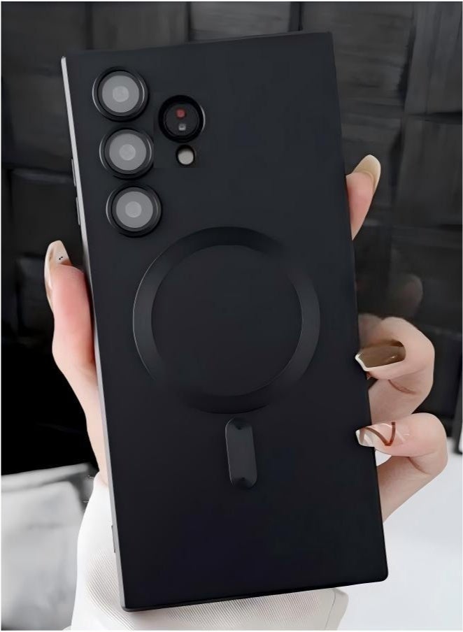 Shockproof Case for Galaxy S25 Plus, Soft TPU Anti-Scratch Cover with Full Camera Lens Protection, Wireless Charging Compatible – Black - Image 1