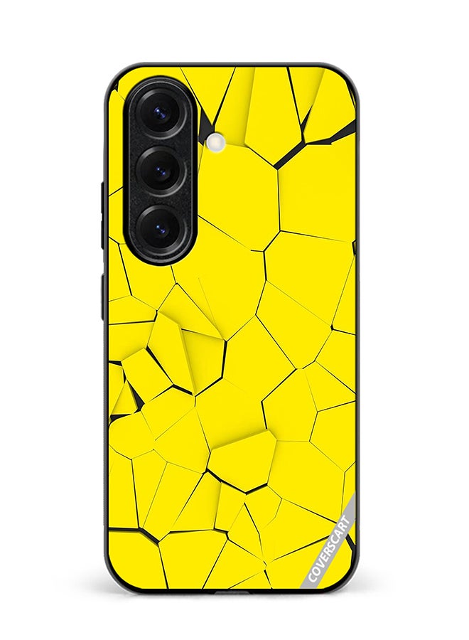 Protective Case Cover For Samsung Galaxy S23 FE Abstract Design Yellow